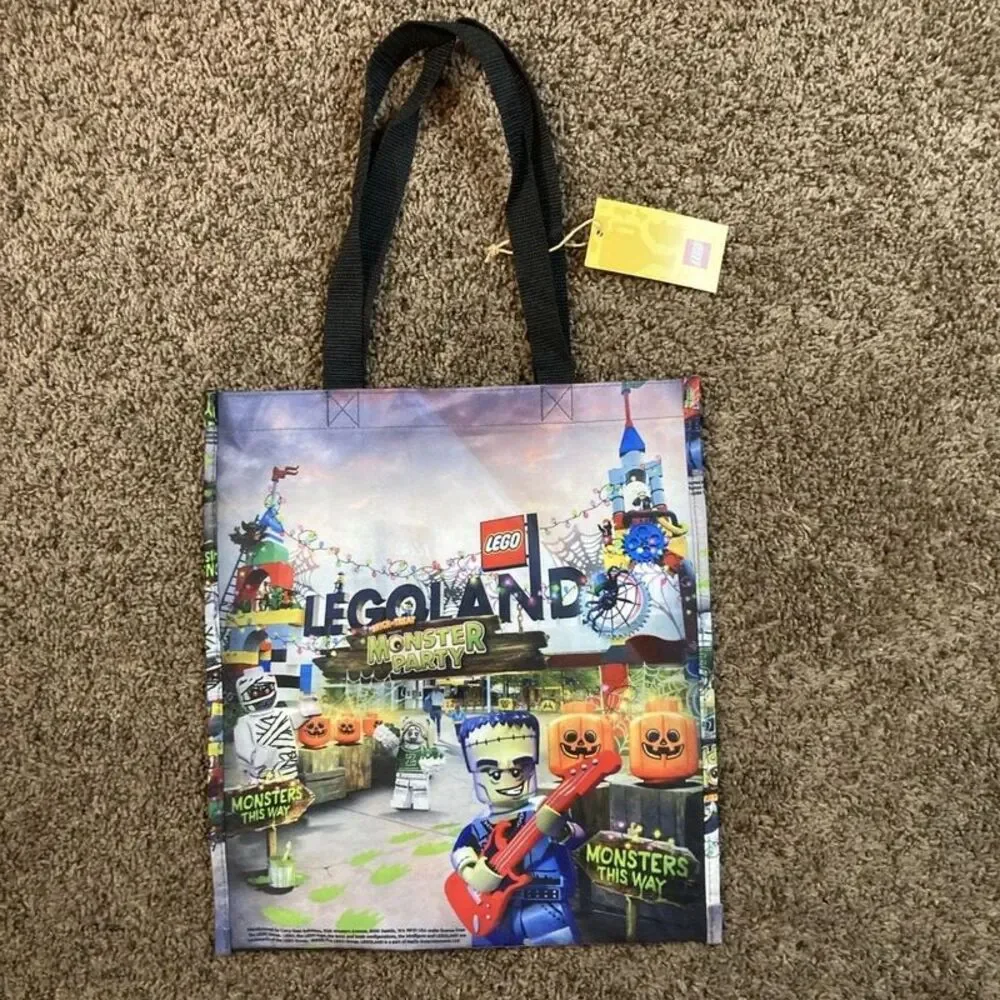 LEGO Legoland Tote 2024 Monster Halloween Brick Or Treat Reusable Shopping Bag